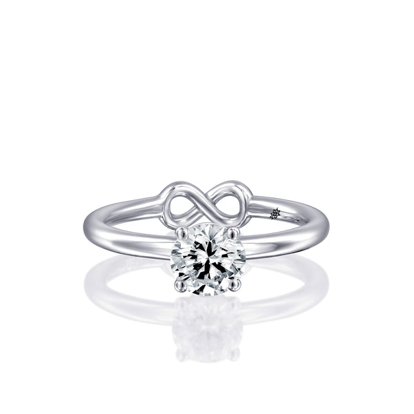 Engegmant Ring by DANA ARISH, White Gold & Diamond Ring features Infinity Symbol