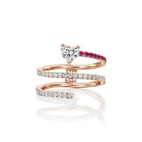 Spiral Ring, Gold & Diamond blend Stunning Ring by DANA ARISH
