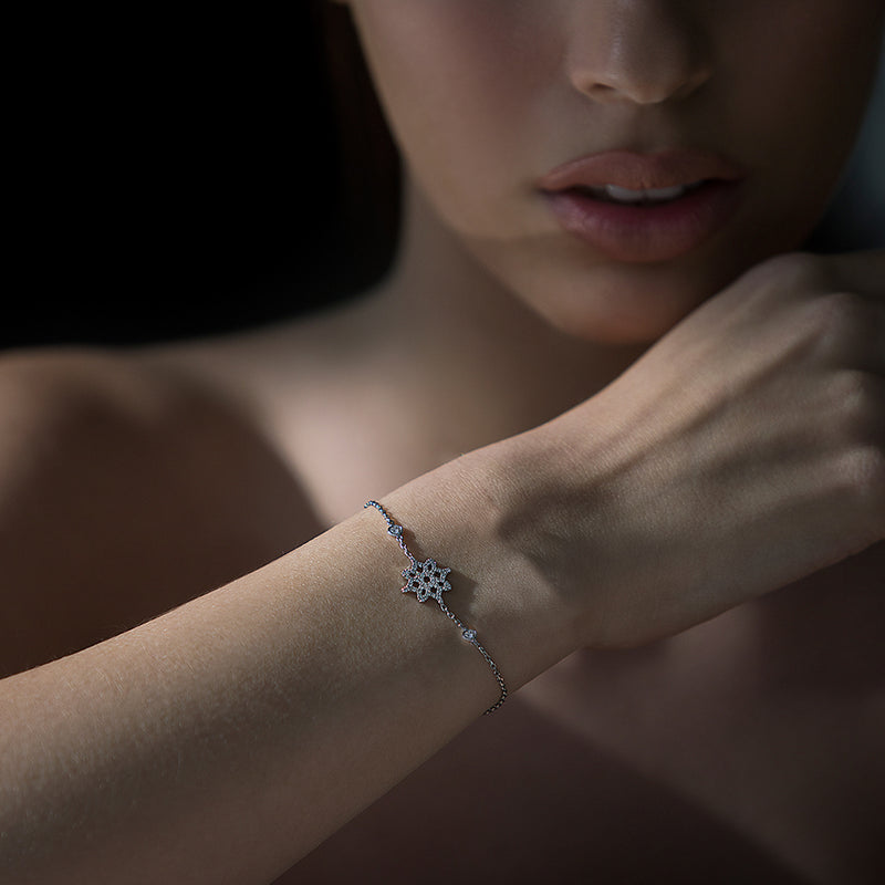 Gold & Diamond 'LOGO Bold Chain' Handcrafted Bracelet by DANA ARISH. 