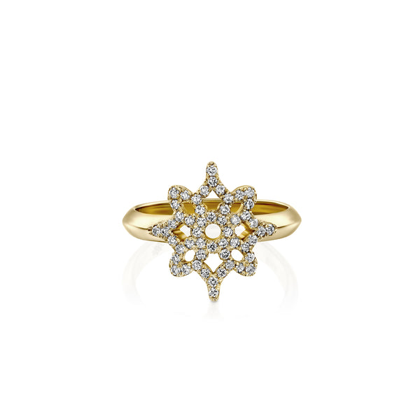 ARISH Logo Ring, Yellow Gold & Diamond by DANA ARISH Jewelry